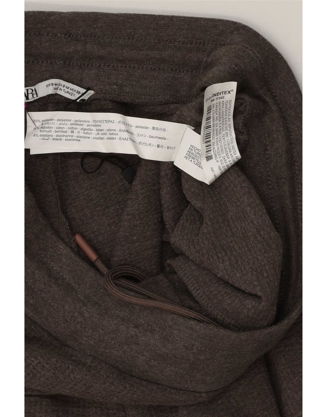 Pantaloni da tuta da uomo Zara piccoli in poliestere grigio