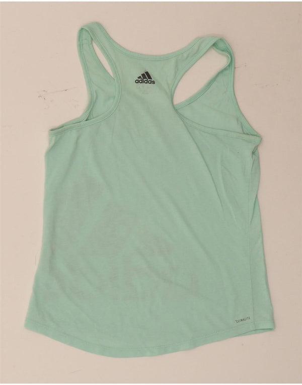 Canottiera grafica Adidas Climalite da donna UK 4/6 XS Verde