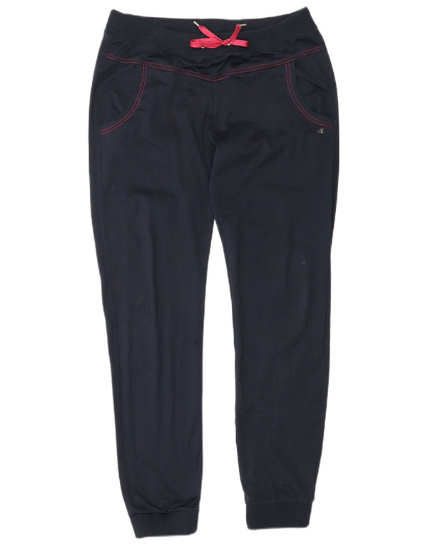 Pantaloni da tuta da donna Champion, pantaloni da jogging, grandi, blu navy, in poliestere sportivo