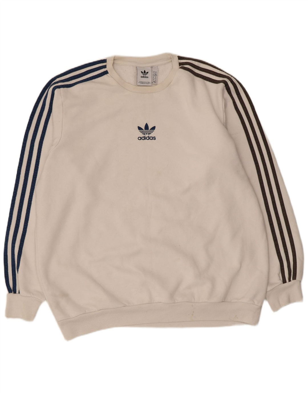 Felpa Adidas Uomo Maglione XL Cotone Bianco