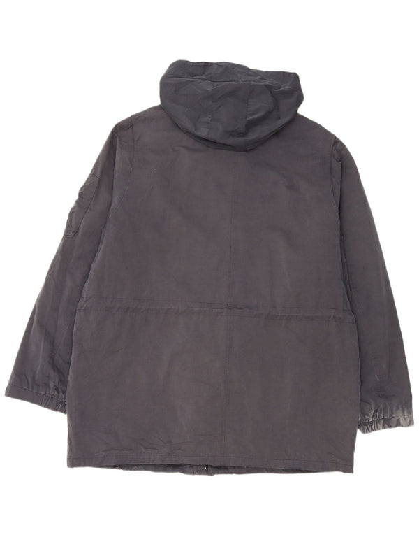 Giacca Parka con cappuccio da uomo Marks & Spencer UK 42 XL Cotone blu navy