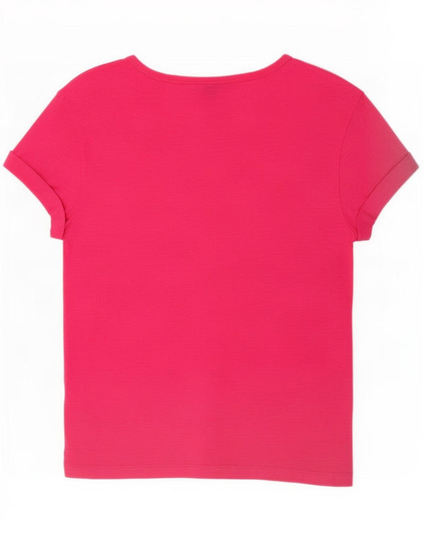 T-shirt da donna Tommy Hilfiger Top UK 14 cotone rosa medio