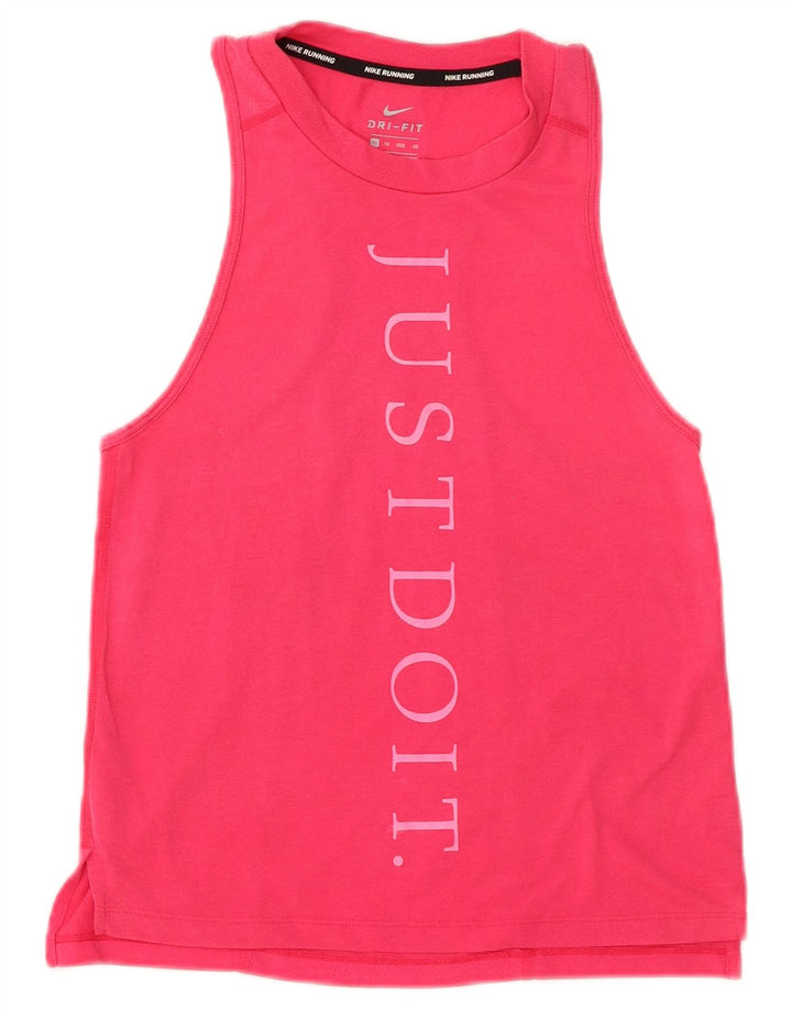 Canotta grafica NIKE Dri Fit da donna UK 6 XS Rosa