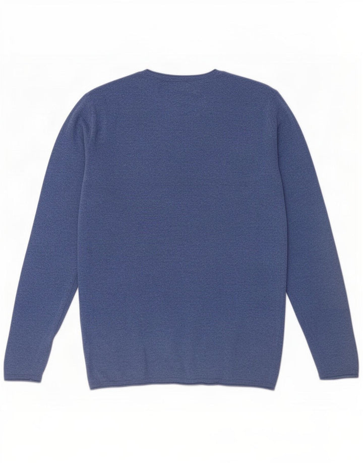 Maglione maglione girocollo da uomo Zara blu medio