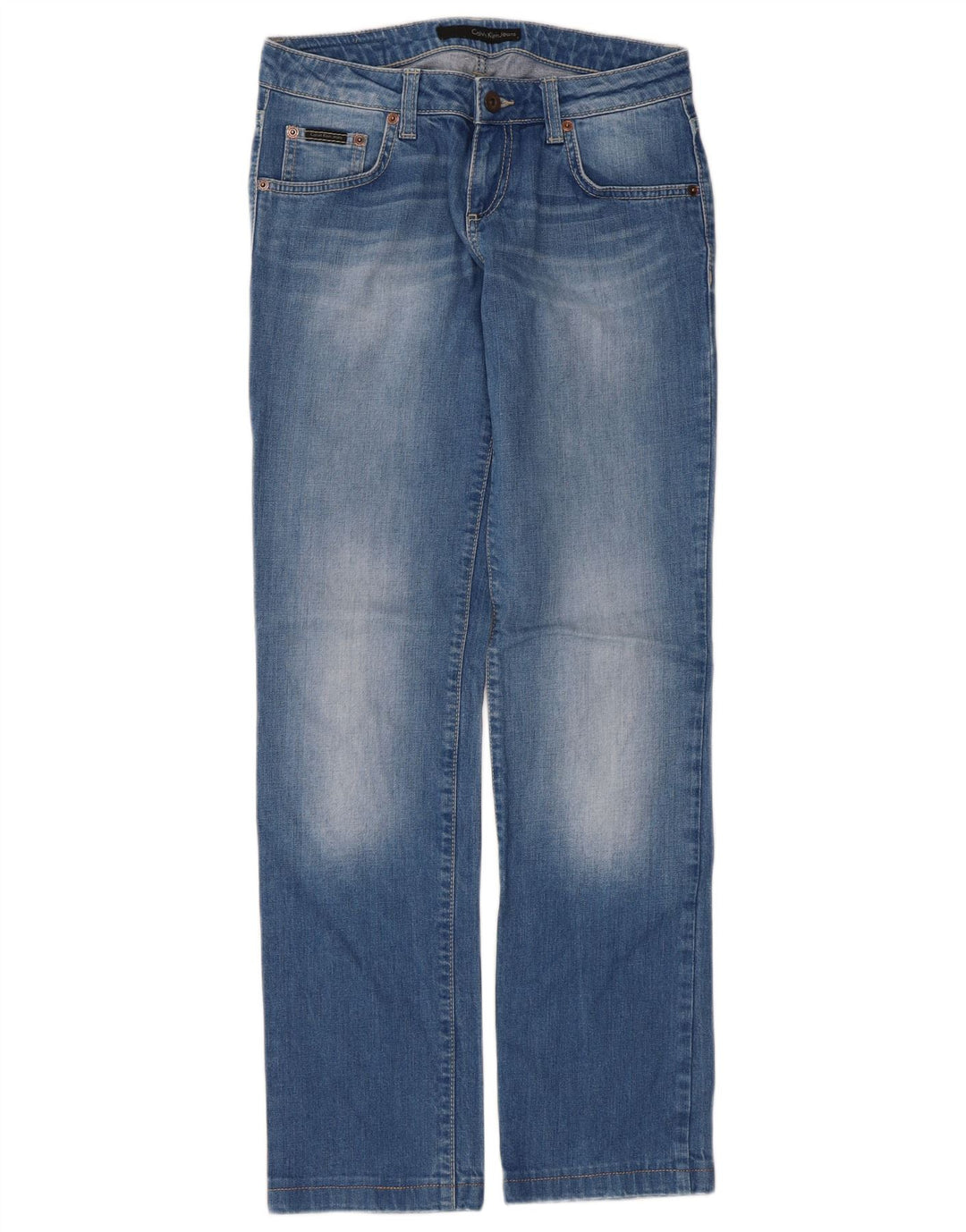 Jeans dritti da donna Calvin Klein W30 L30 Blu