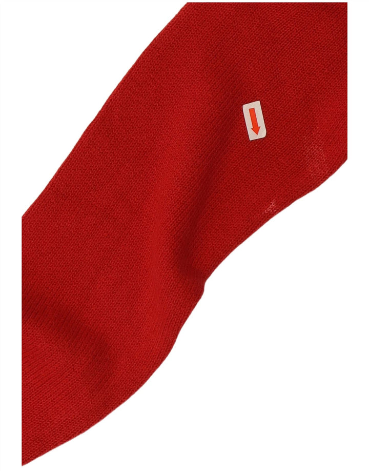 Maglione maglione a collo alto da donna Zara UK 14 cotone rosso medio