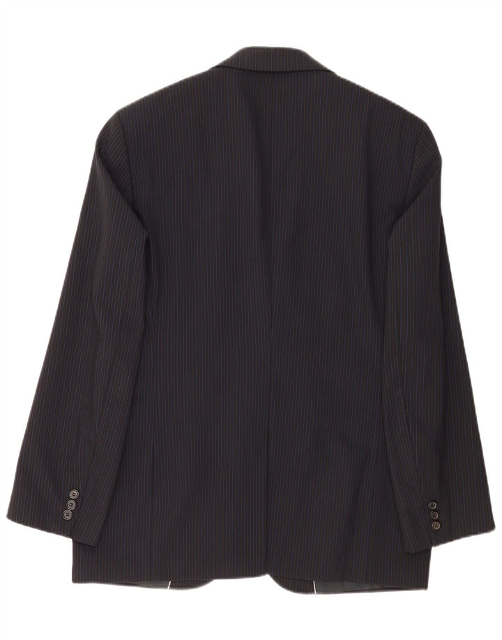 Giacca blazer da uomo a 2 bottoni Hugo Boss EU 48 medio blu navy gessato