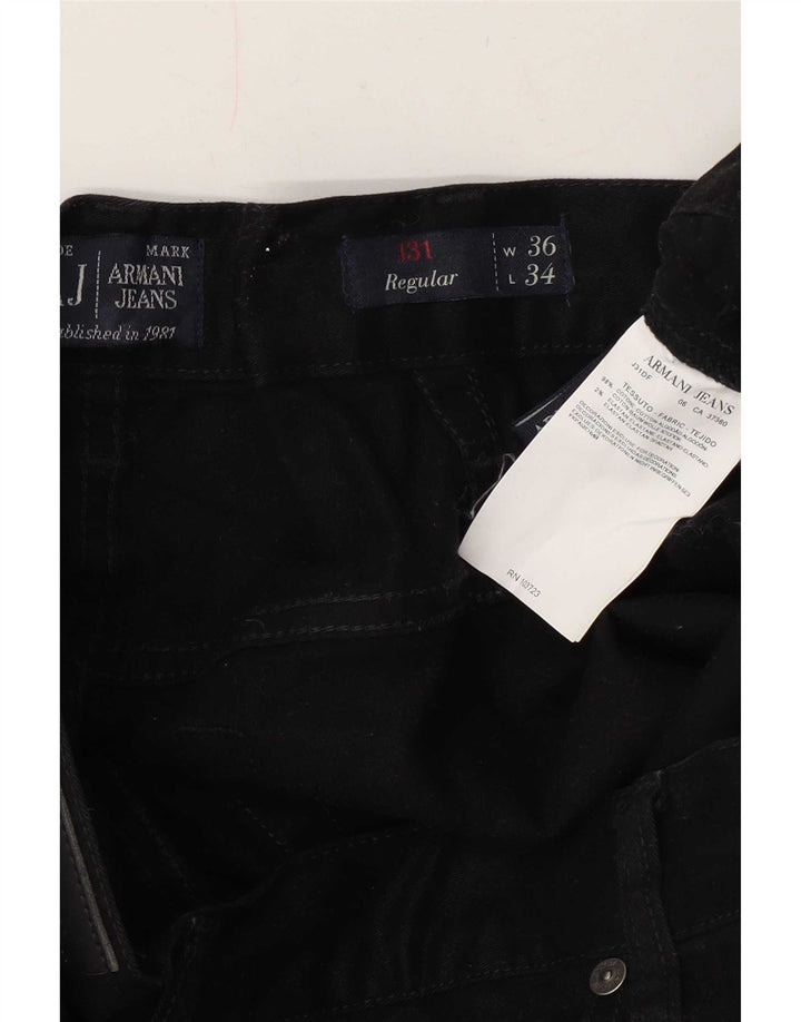 Jeans dritti da uomo Armani W36 L34 cotone blu navy