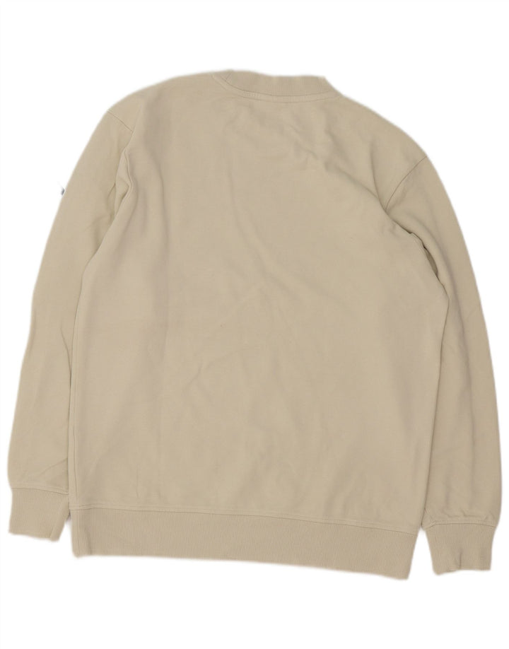 Zara Uomo Felpa Maglione Piccolo Cotone Bianco Sporco