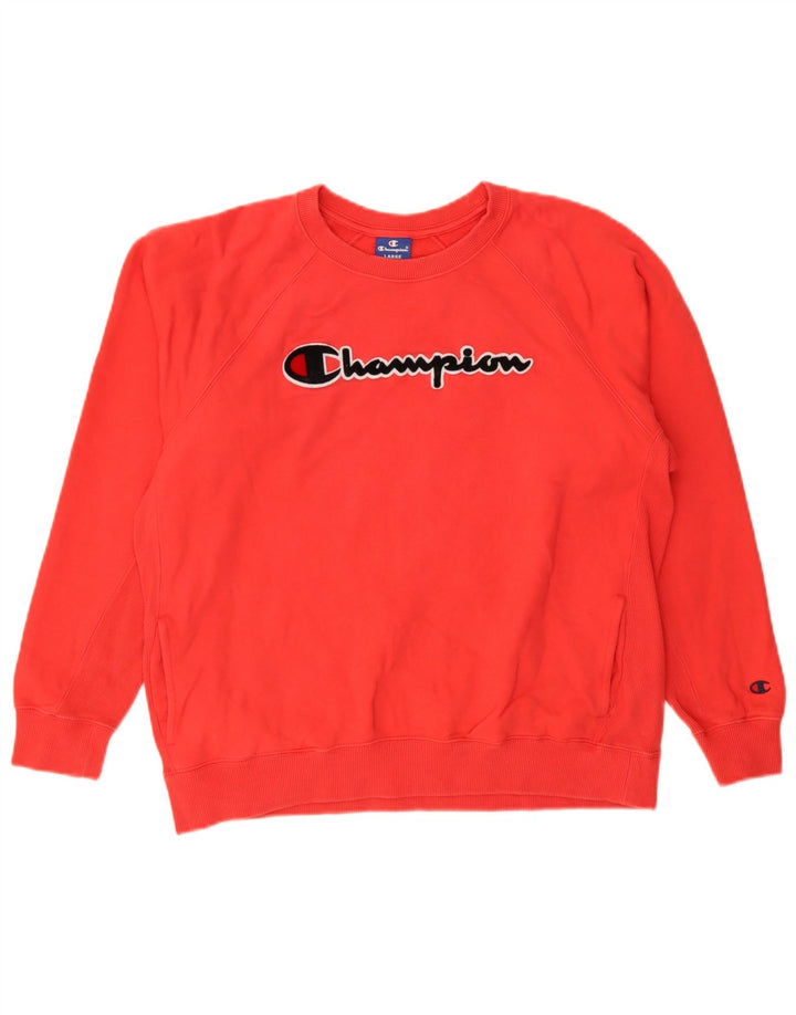 Felpa grafica da uomo Champion Felpa grande in cotone rosso