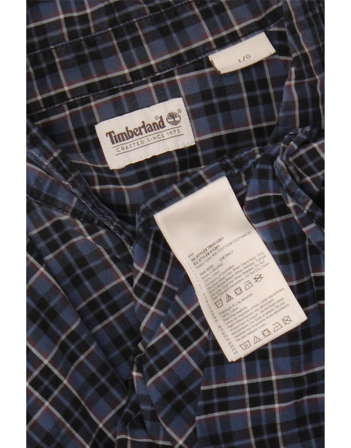TIMBERLAND Camicia da uomo in cotone a quadri grandi blu