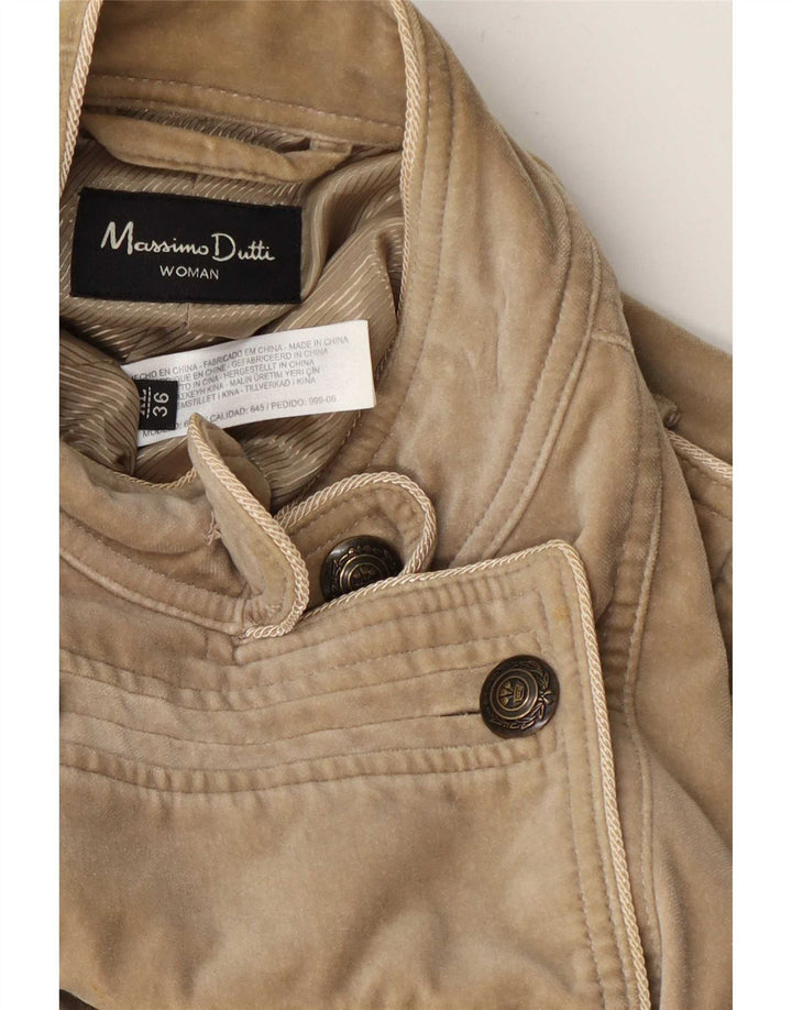 Giacca blazer militare doppiopetto da donna Massimo Dutti UK 18 XL Beige