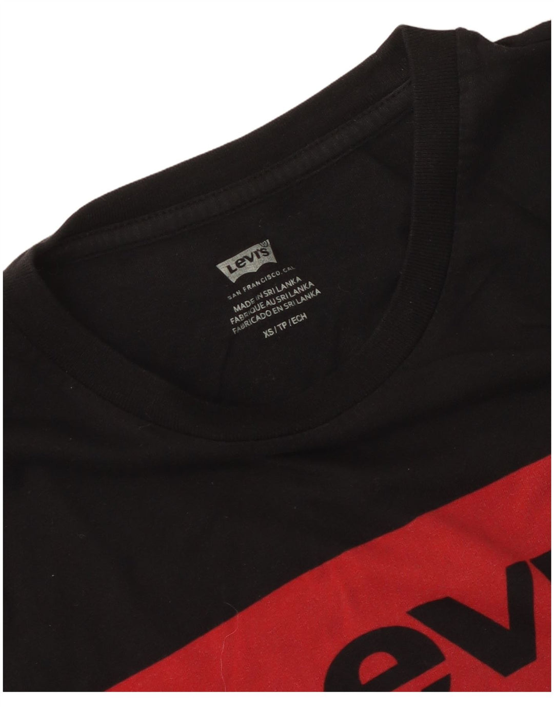 T-shirt grafica da donna Levi's Top UK 6 XS Nera