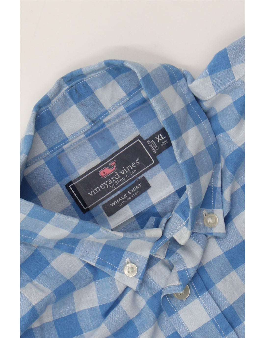 Camicia da ragazzo Vineyard Vines 15-16 anni XL in cotone a quadretti blu