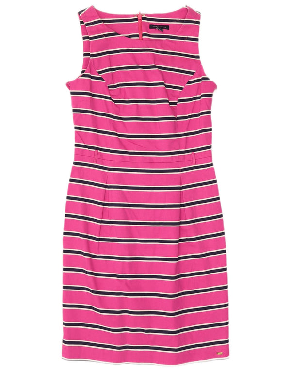 Abito tubino senza maniche da donna Tommy Hilfiger US 4 XS cotone a righe rosa