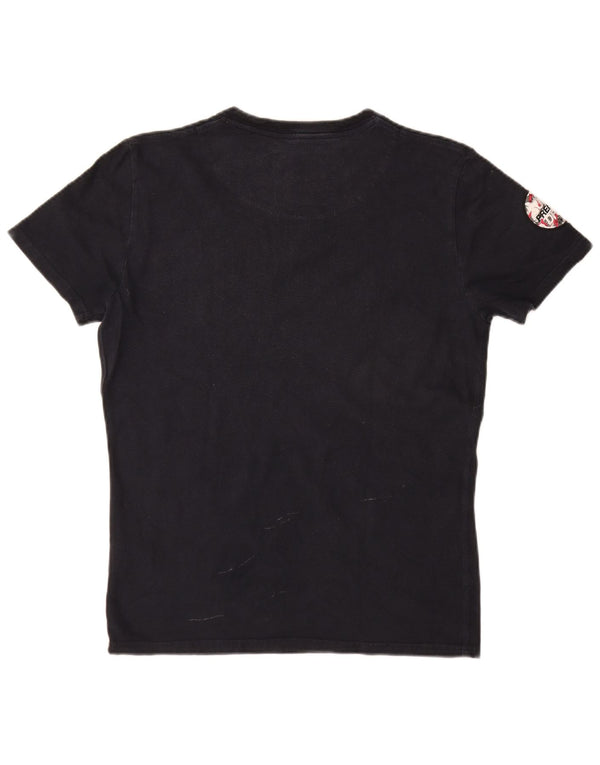 T-shirt grafica da uomo SUPERDRY Top in cotone blu navy medio