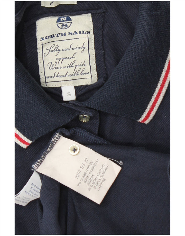 Polo da donna North Sails UK 10 Small in cotone blu navy