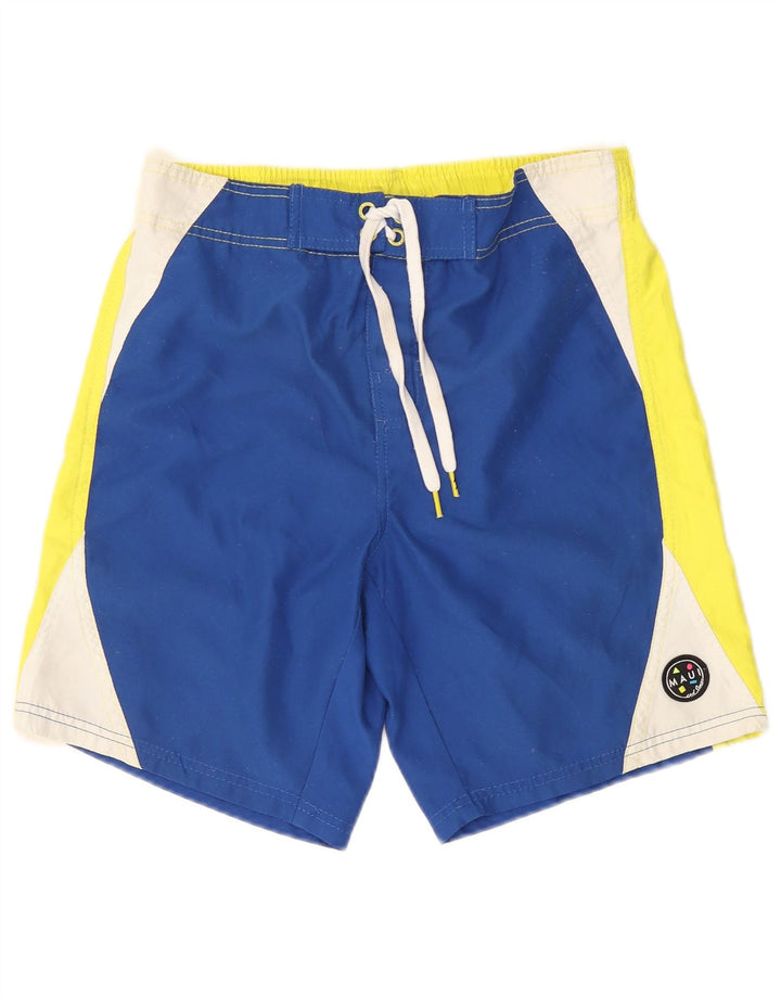 MAUI AND SONS Pantaloncini da bagno grafici da uomo blu medio color block