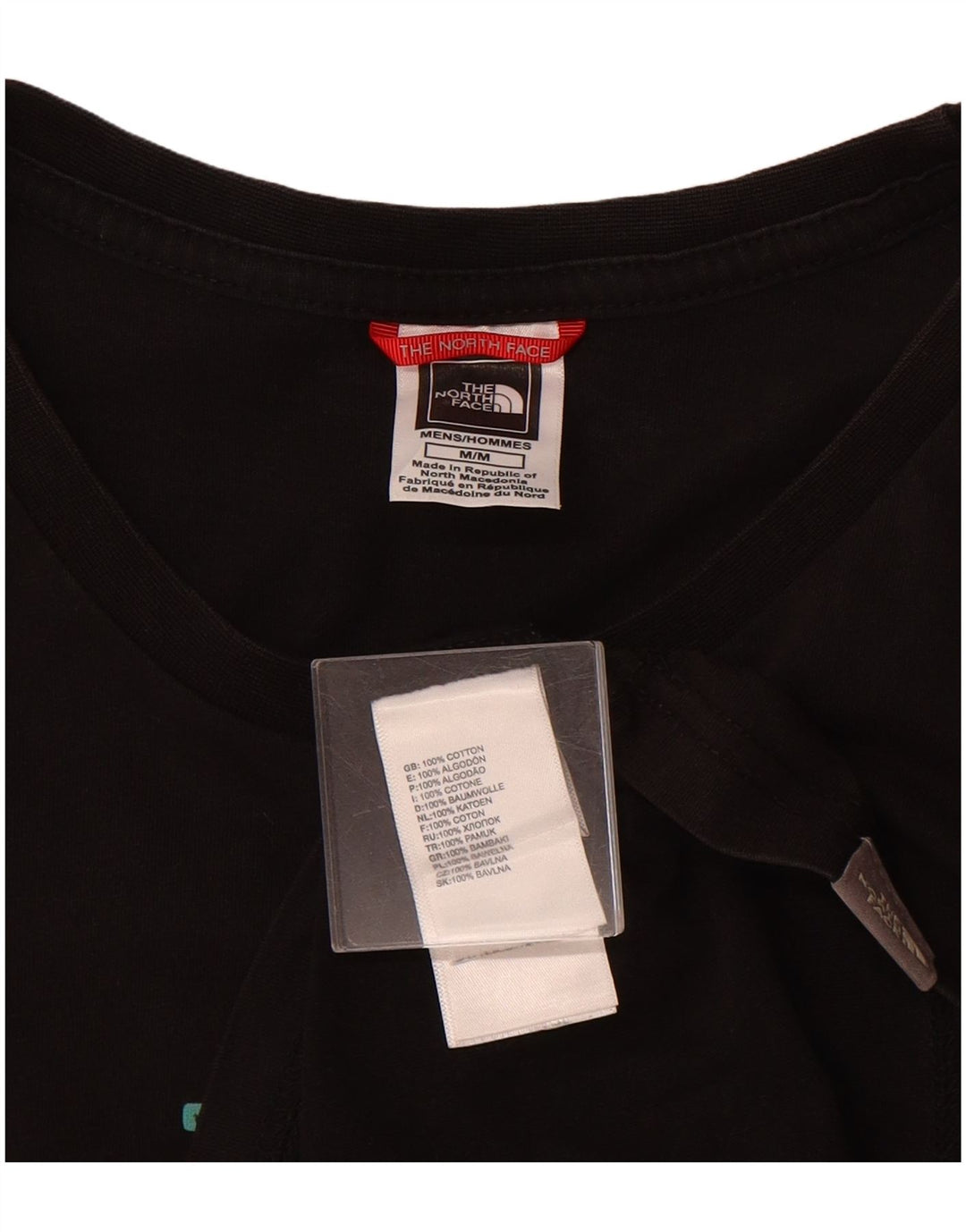 THE NORTH FACE Mens Graphic T-Shirt Top Medium Black Cotton
