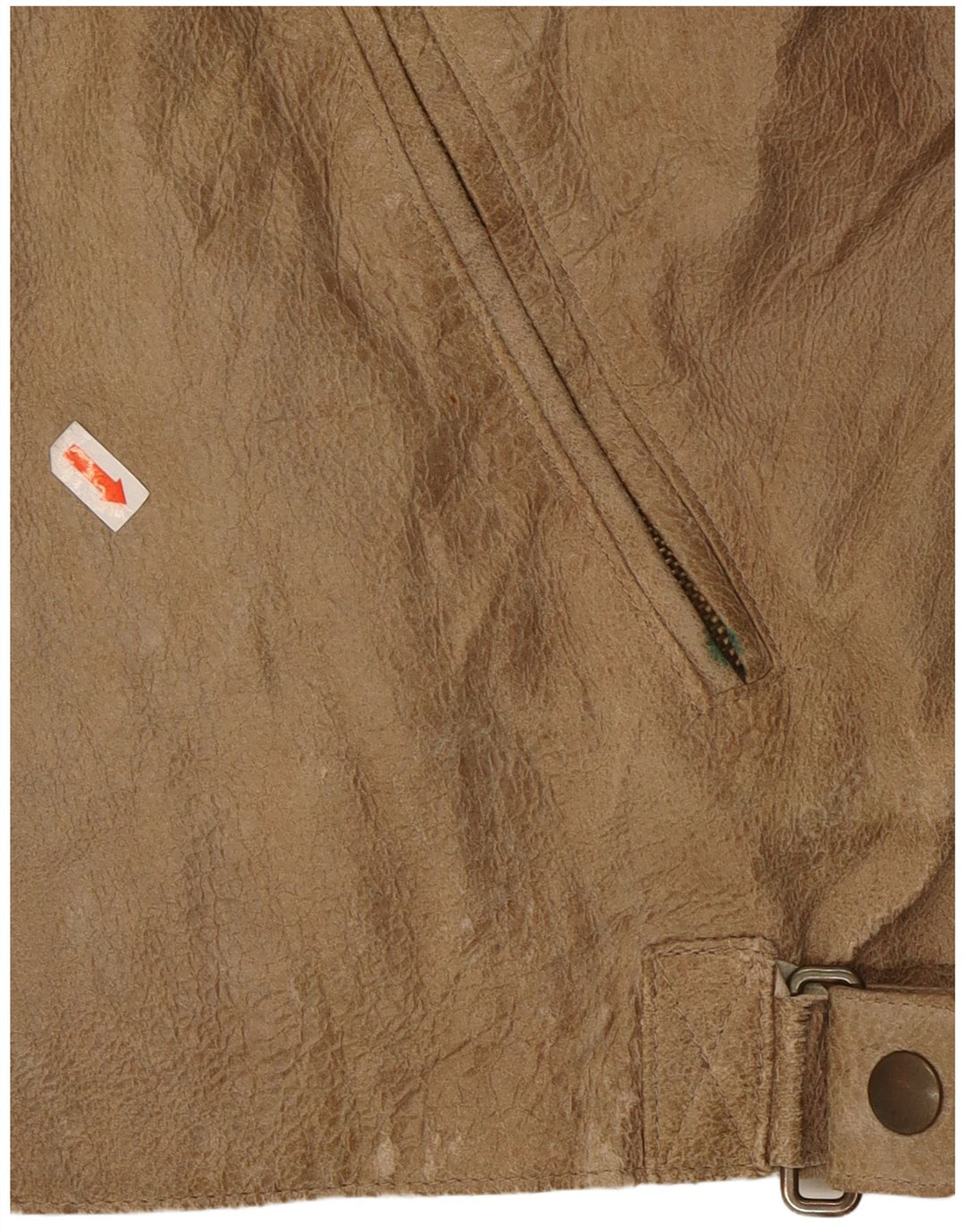 ANDREA D'AMICO Giacca Racer in Pelle Uomo IT 56 XL Pelle Beige