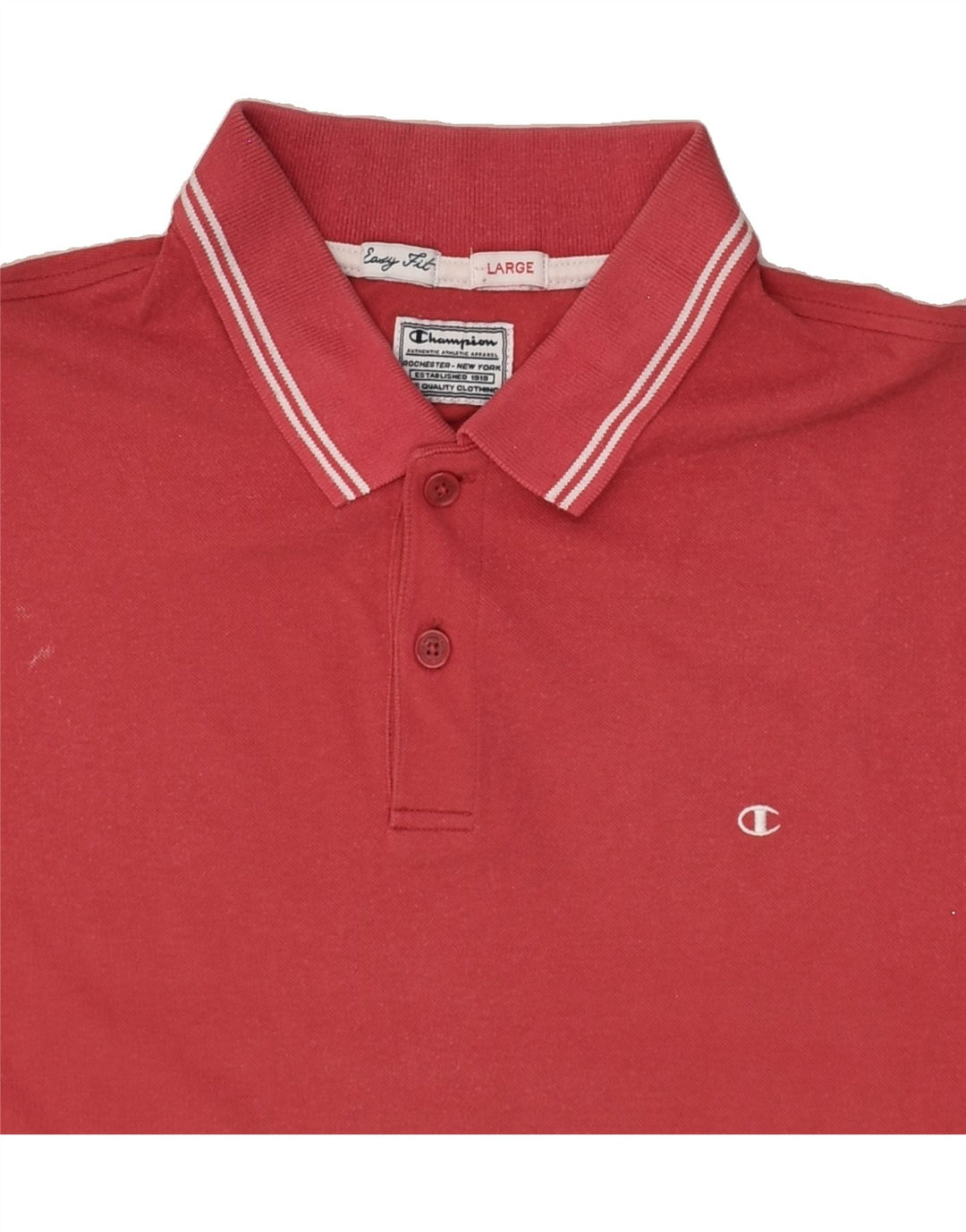 CHAMPION Mens Polo Shirt Large Pink Cotton | Vintage Champion | Thrift | Second-Hand Champion | Used Clothing | Messina Hembry 
