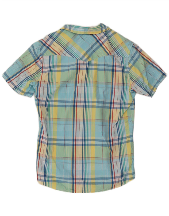 Camicia a maniche corte Levi's Modern Fit da uomo in cotone a quadri blu medio