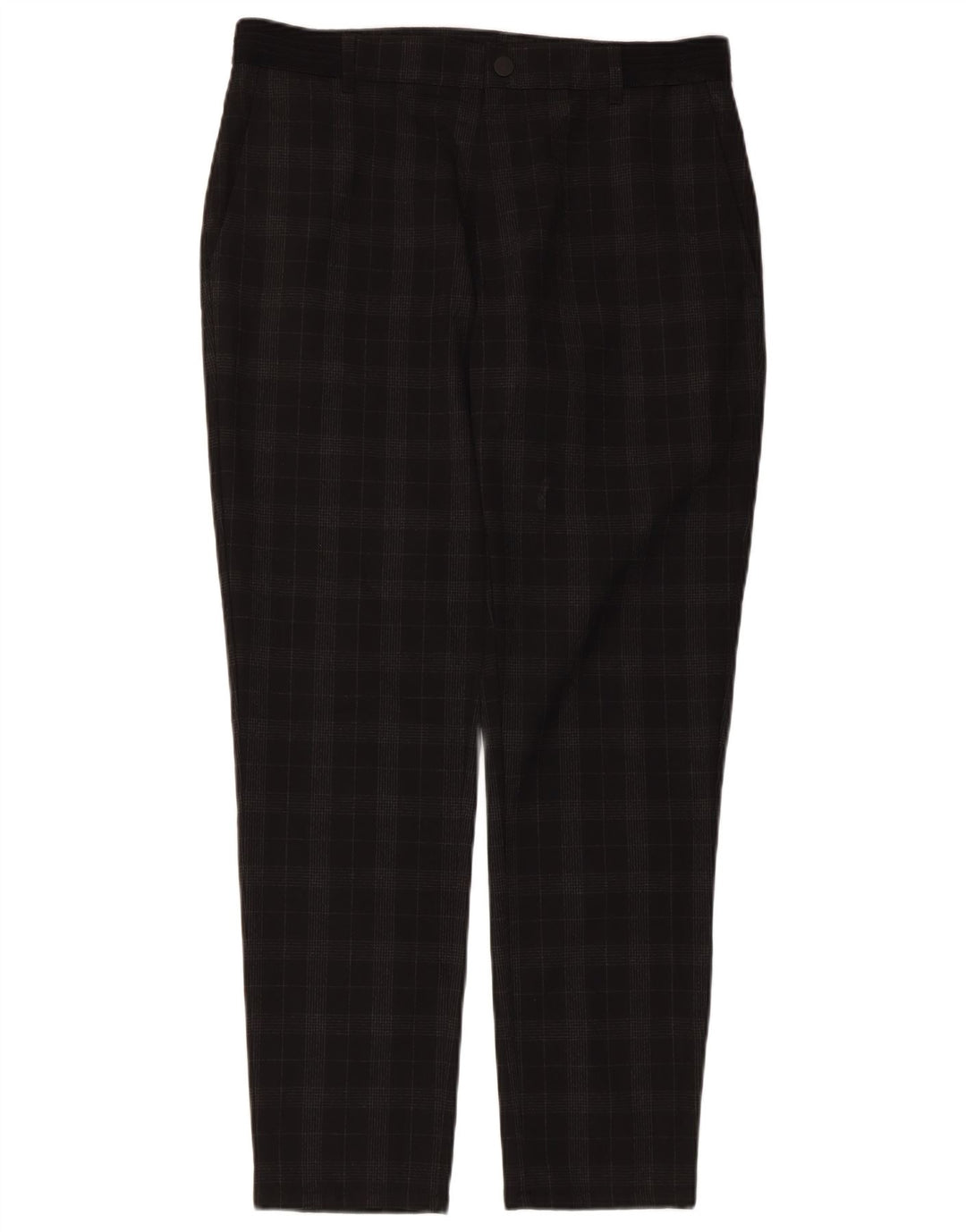 Pantaloni chino affusolati da uomo Zara medi W31 L28 neri a quadri