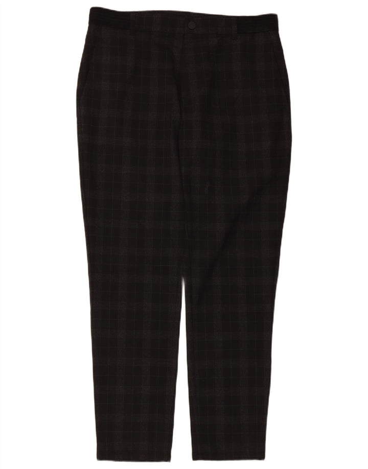 Pantaloni chino affusolati da uomo Zara medi W31 L28 neri a quadri