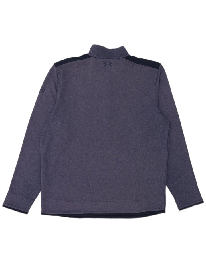 Under Armour Maglia da tuta pullover con zip e collo da uomo XL Poliestere blu navy
