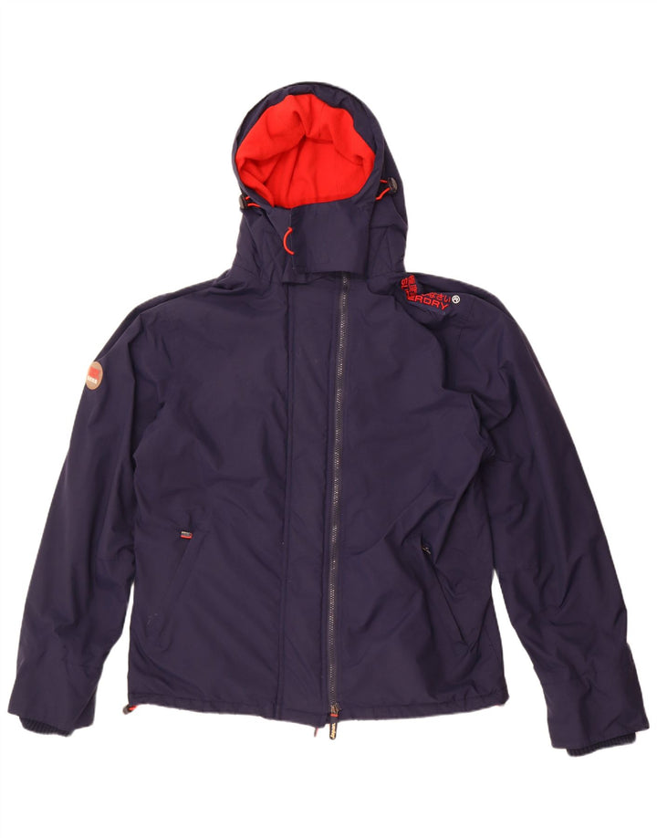 Giacca a vento con cappuccio da uomo Superdry Windcheater UK 44 2XL Blu navy