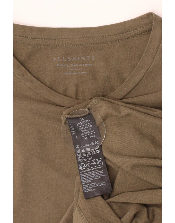 T-shirt da uomo vestibilità regolare All Saints Top in cotone verde medio