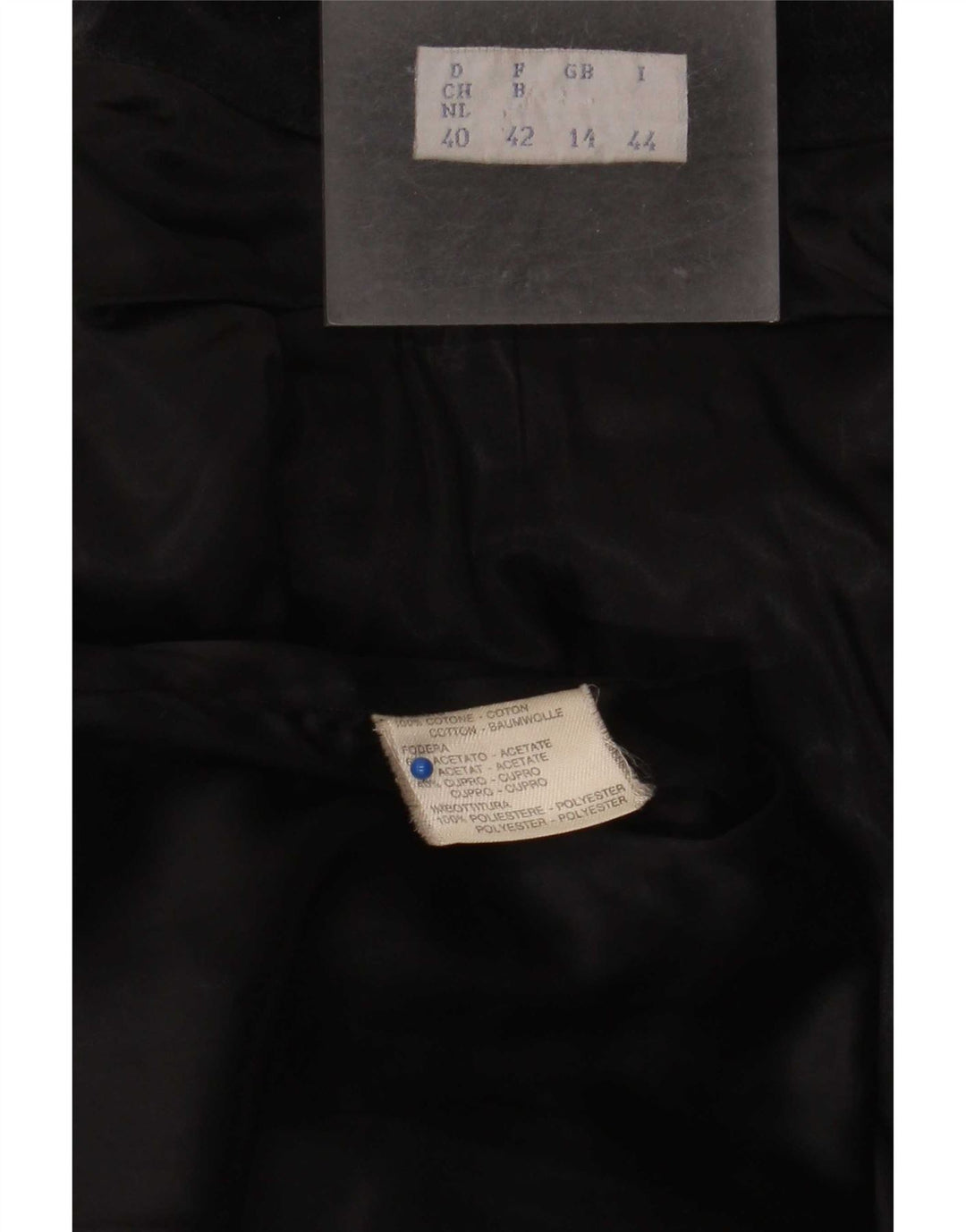 Giacca blazer in velluto a 3 bottoni da donna i Blues UK 14 grande cotone nero