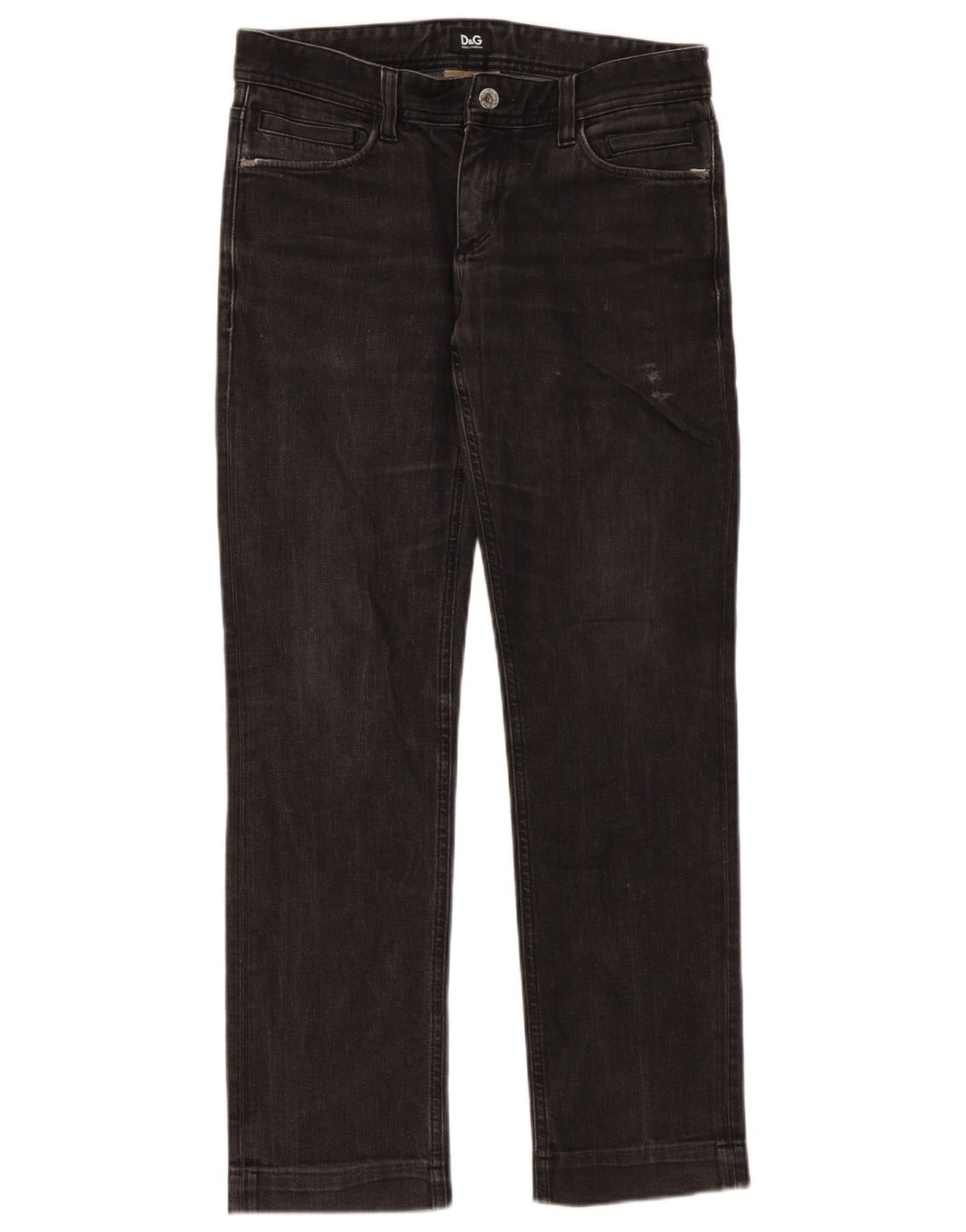 Jeans slim da donna Dolce & Gabbana W31 L31 cotone nero