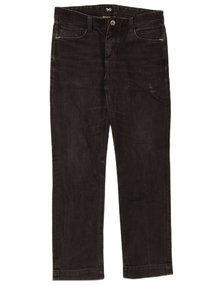 Jeans slim da donna Dolce & Gabbana W31 L31 cotone nero