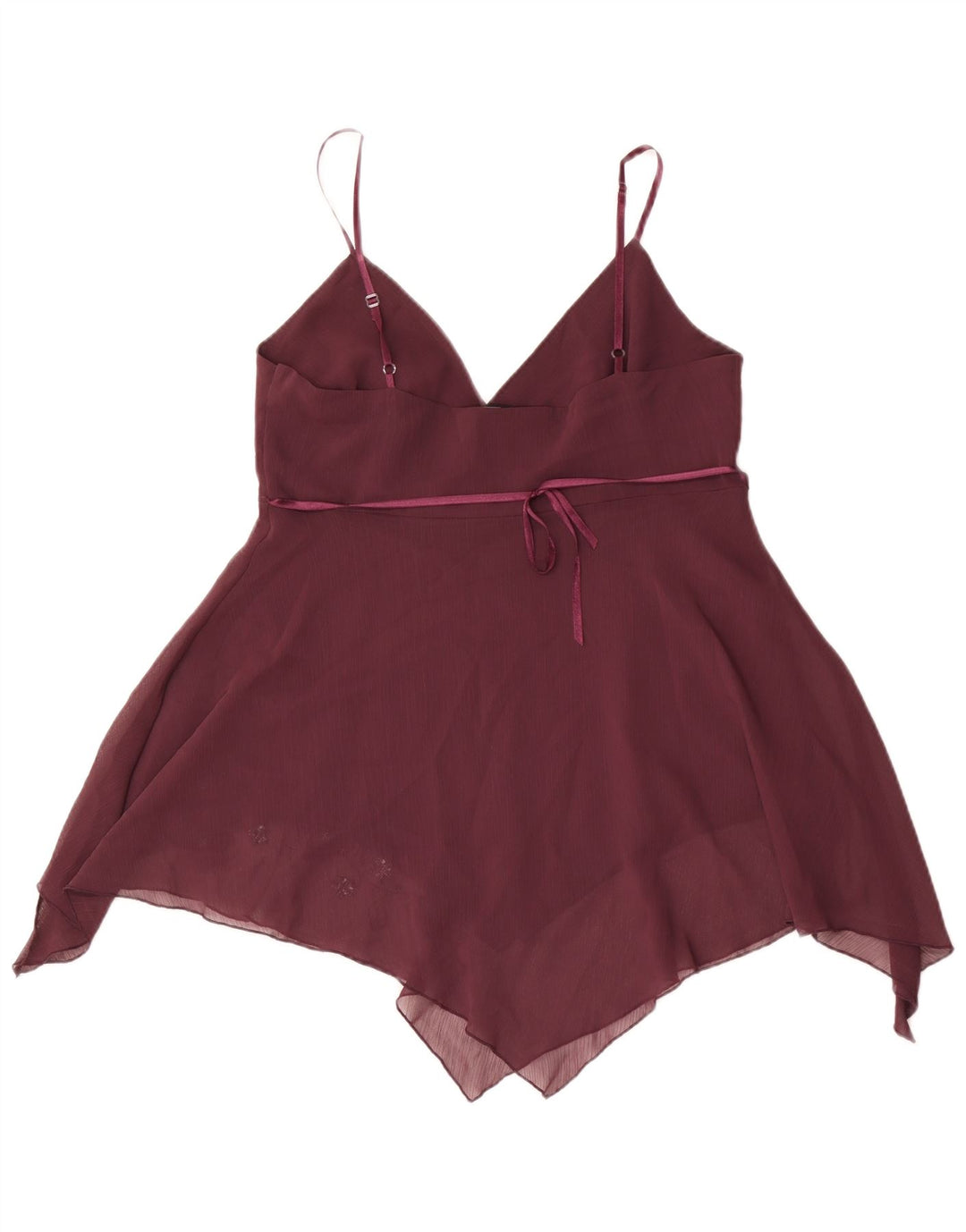 A Wear Canottiera asimmetrica da donna UK 12 Poliestere floreale bordeaux medio
