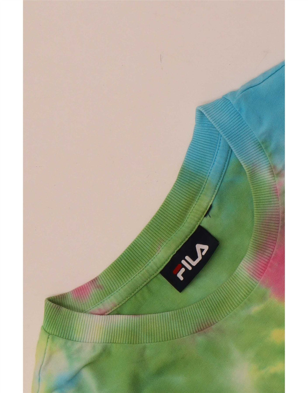 Maglietta da donna Fila Top UK 12 Medium multicolore Tie Dye