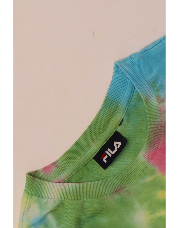 Maglietta da donna Fila Top UK 12 Medium multicolore Tie Dye