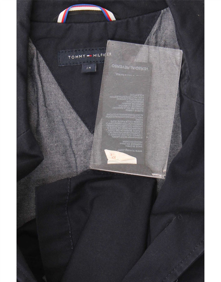 Giacca blazer a 2 bottoni Tommy Hilfiger per ragazzi 13-14 anni in cotone blu navy