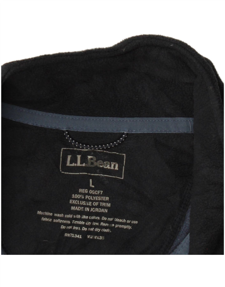 Giacca in pile da uomo L.L.Bean UK 40 Large Blu Navy in poliestere