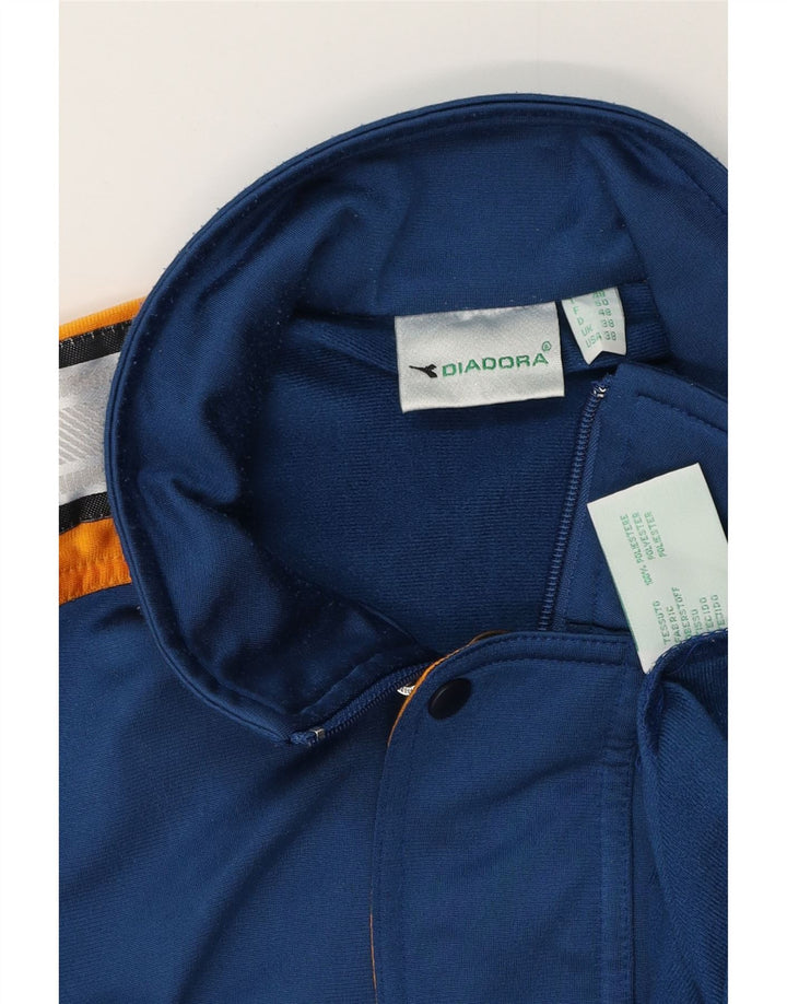 Giacca da tuta grafica da uomo Diadora UK 38 Colorblock blu medio