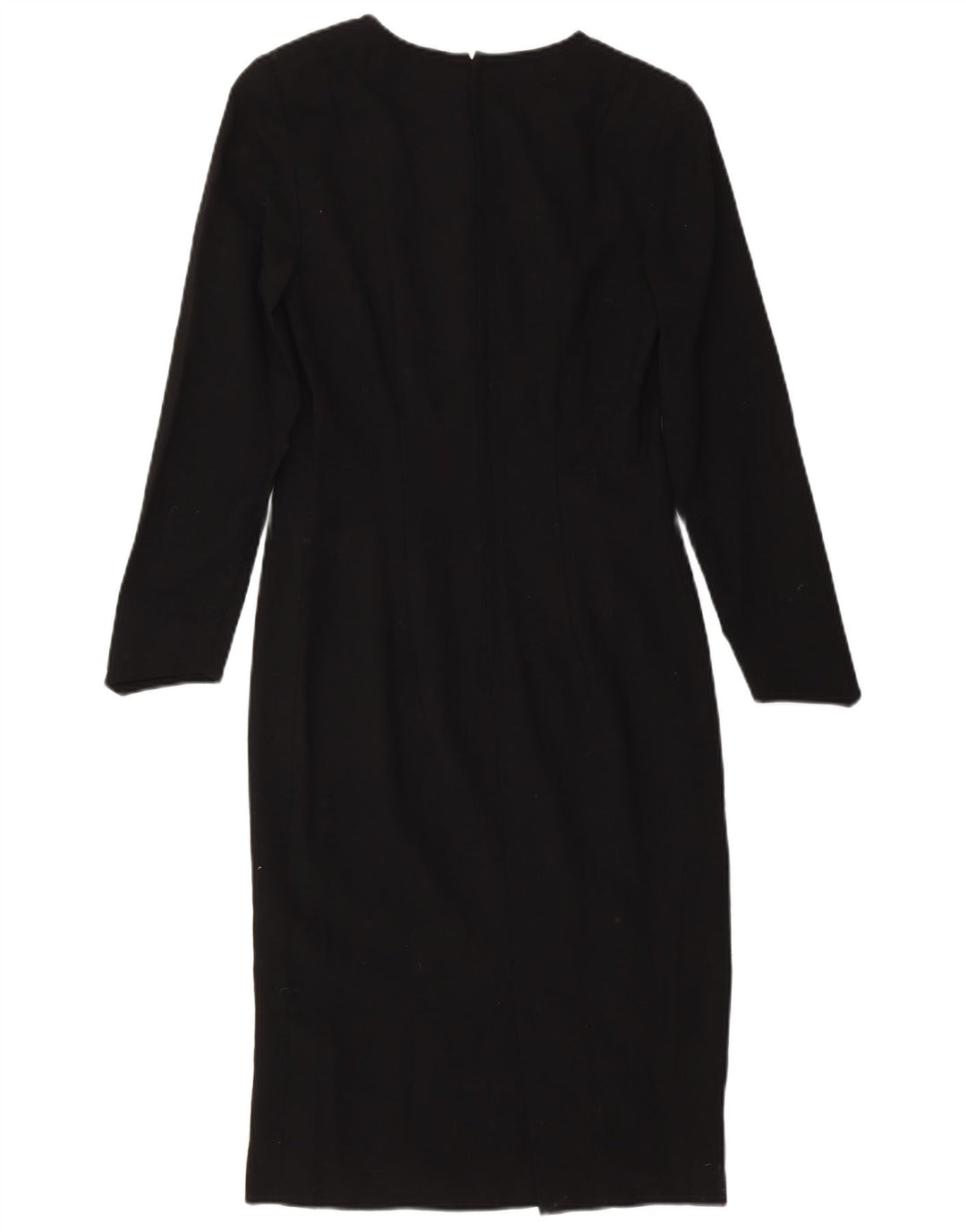Abito tubino vintage da donna a maniche lunghe IT 42 medio nero
