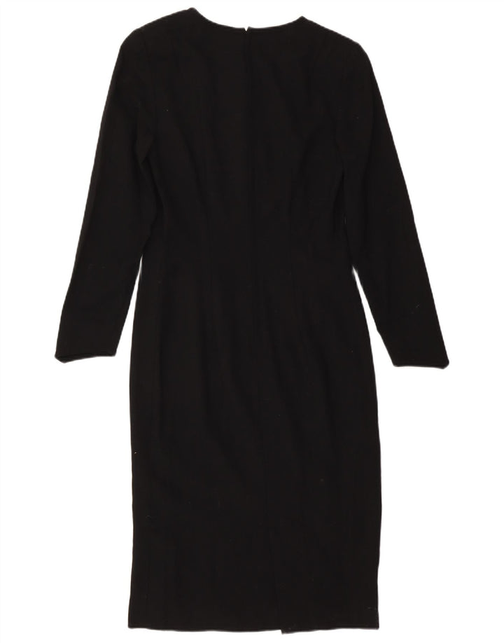 Abito tubino vintage da donna a maniche lunghe IT 42 medio nero