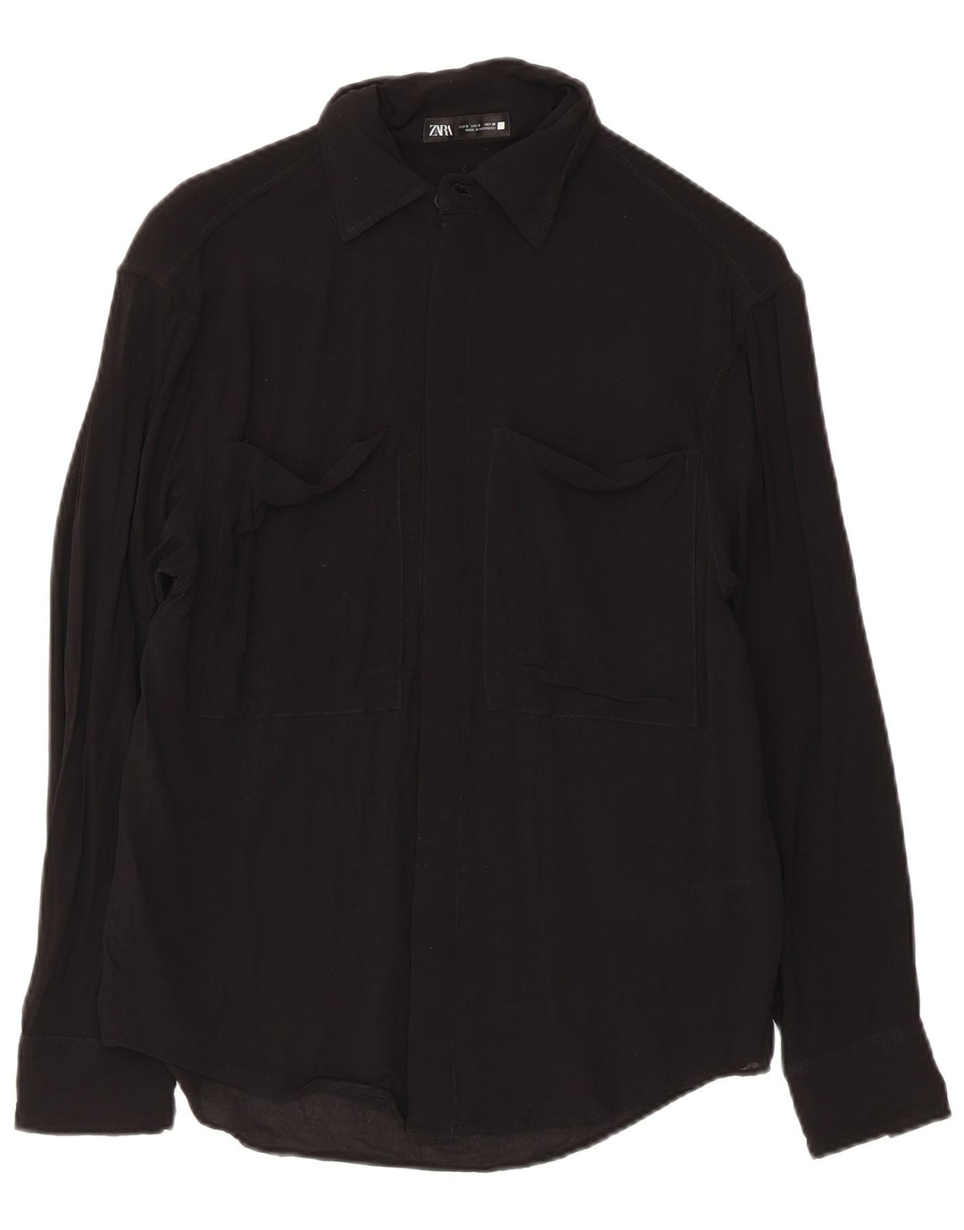 Camicia Zara Uomo Small Nera in viscosa