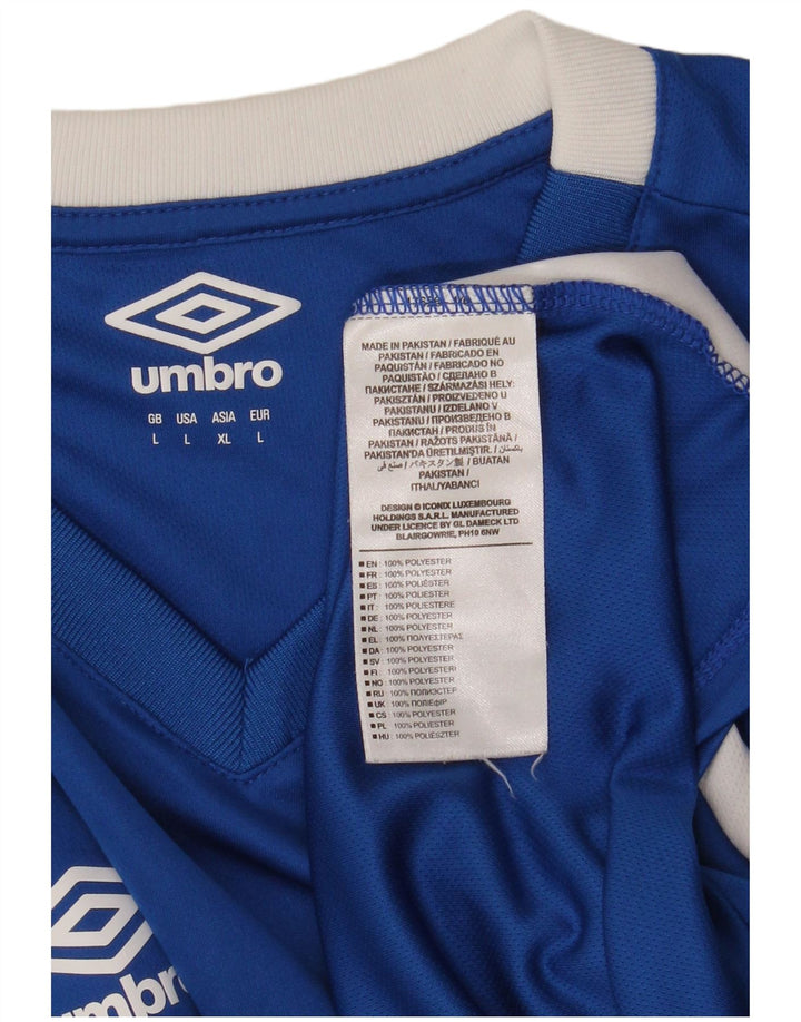 T-shirt da uomo Umbro Top Large in poliestere color block blu
