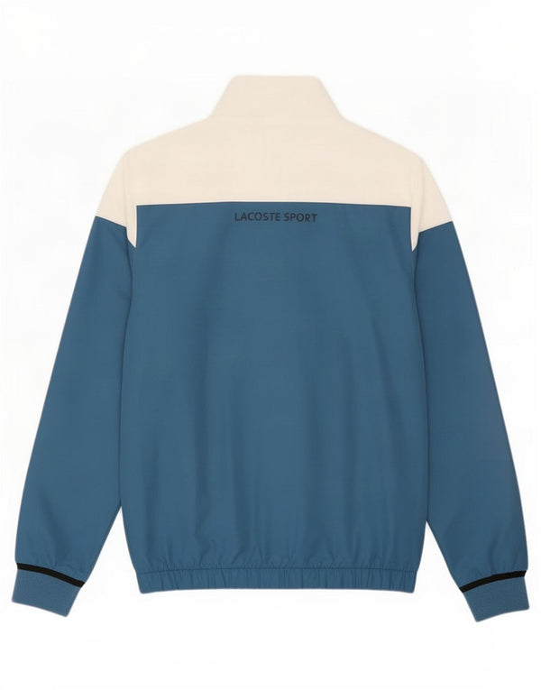 Giacca da ginnastica da uomo con grafica Lacoste taglia 3 piccola blu color block
