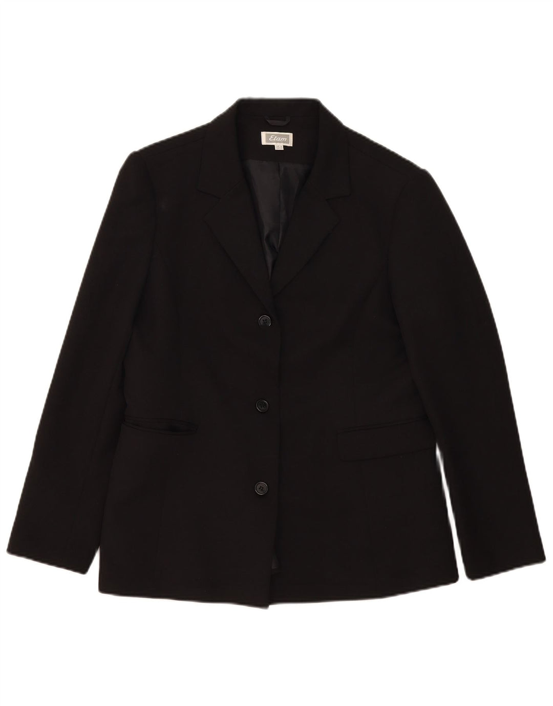 Giacca blazer da donna a 3 bottoni Etam UK 16 grande poliestere nero