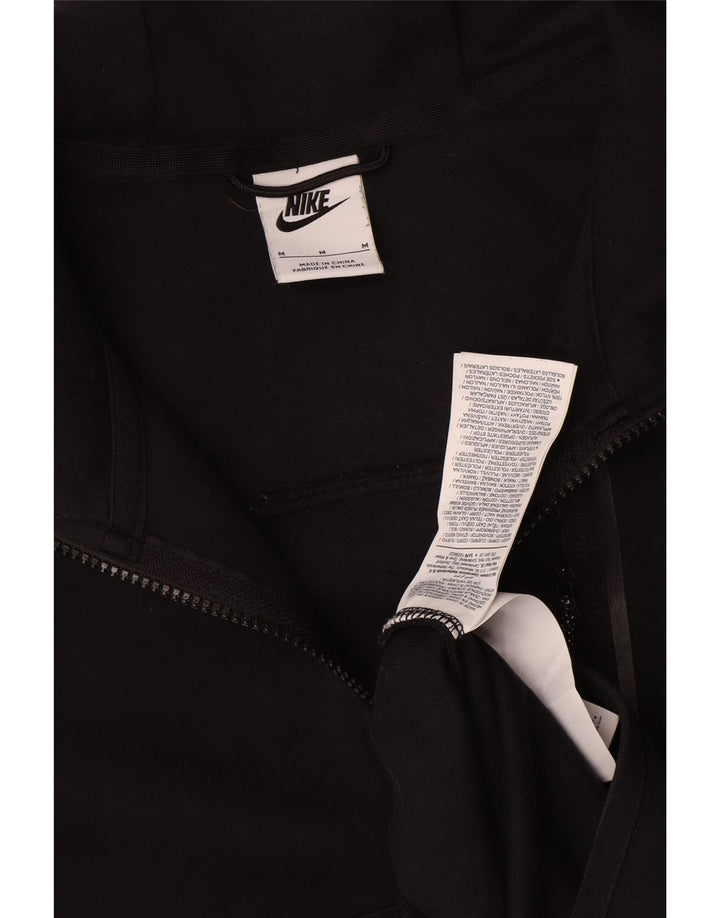 Felpa con cappuccio e zip Nike da uomo in cotone nero medio
