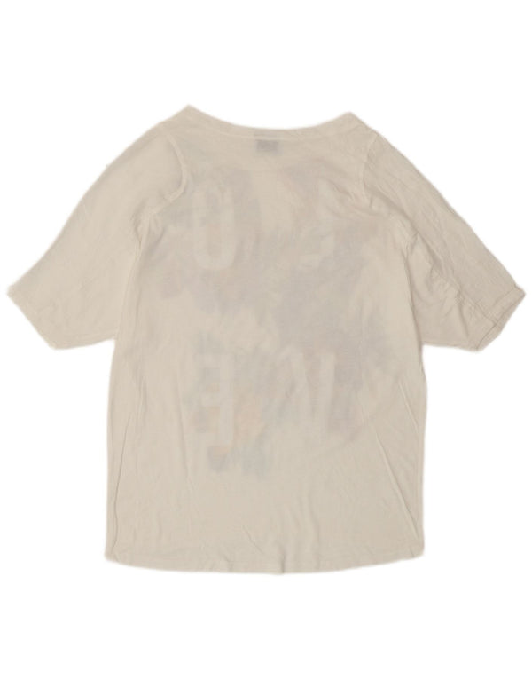 T-shirt grafica da donna ZARA Top UK 10 Small White Floral