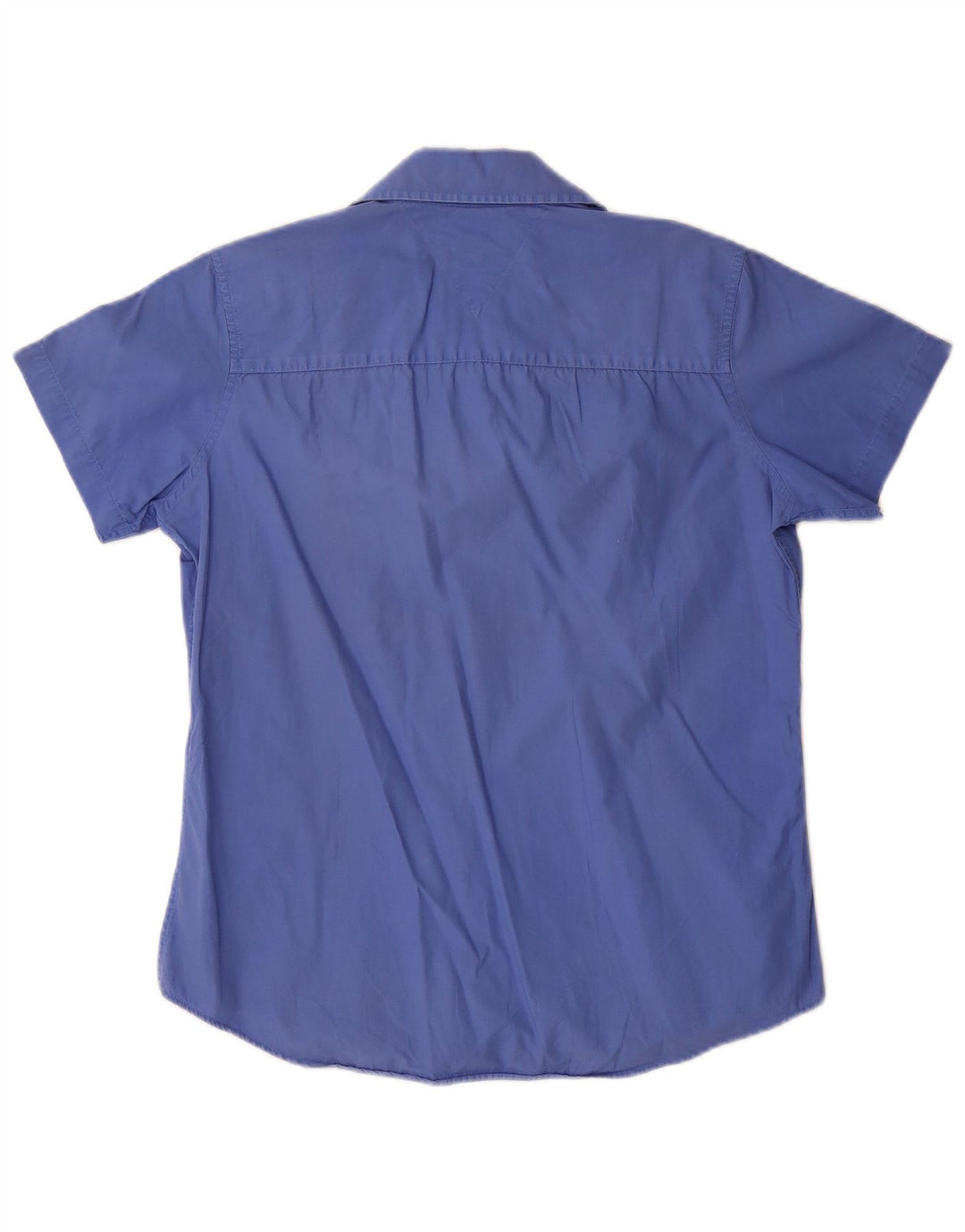 Camicia a maniche corte da donna Tommy Hilfiger US 8 cotone blu medio