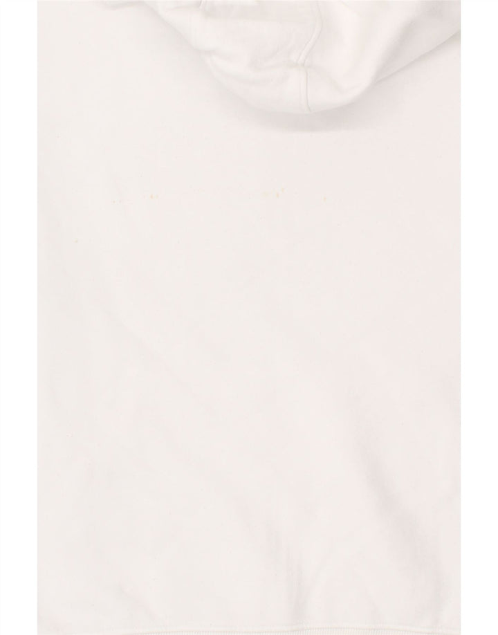 ELLESSE Womens Hoodie Jumper UK 12 Medium White Cotton Vintage Ellesse and Second-Hand Ellesse from Messina Hembry 